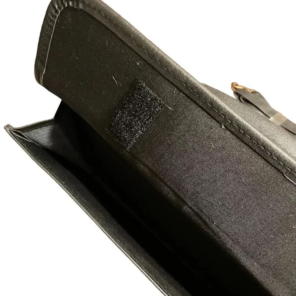 Leather look black laptop briefcase messenger  bag -NWT